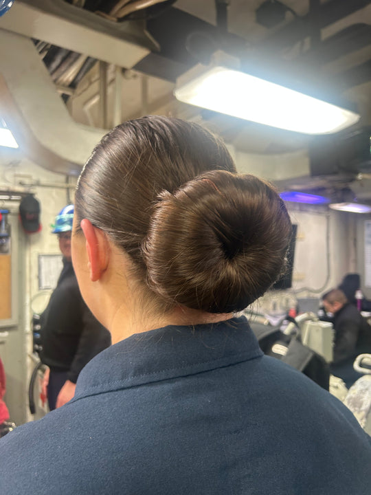 BROWN MULBERRY SILK HAIR-BUN-MAKER