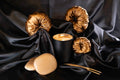 Golden Shoulder & Mid-Back Set, S and L mulberry silk satin bun makers – SATININARMS